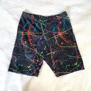 90’s Styled Paint Splattered Bike Shorts